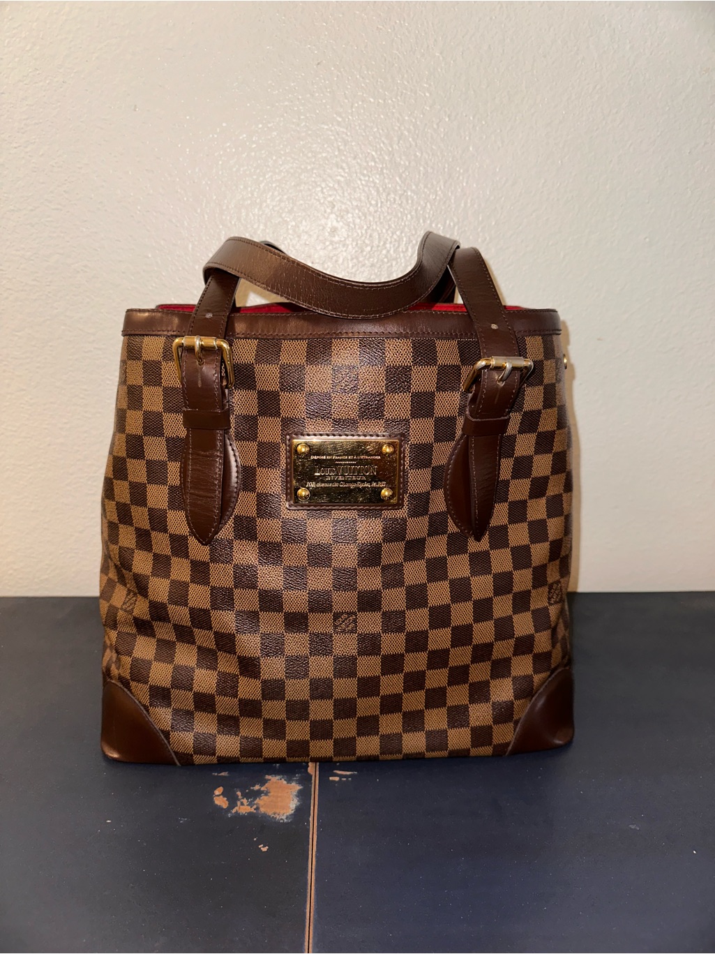Louis Vuitton Brown Damier Ebene Hampstead Tote